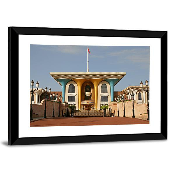 Palace Of Sultan Al Qaboos in Muscat Canvas Wall Art-3 Horizontal-Gallery Wrap-25" x 16"-Tiaracle