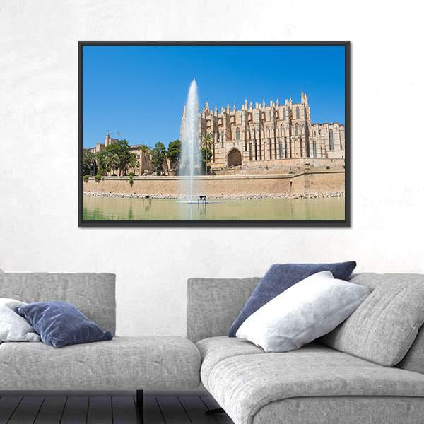 Palma de Mallorca Spain Panoramic Canvas Wall Art-1 Piece-36" x 12"-Tiaracle