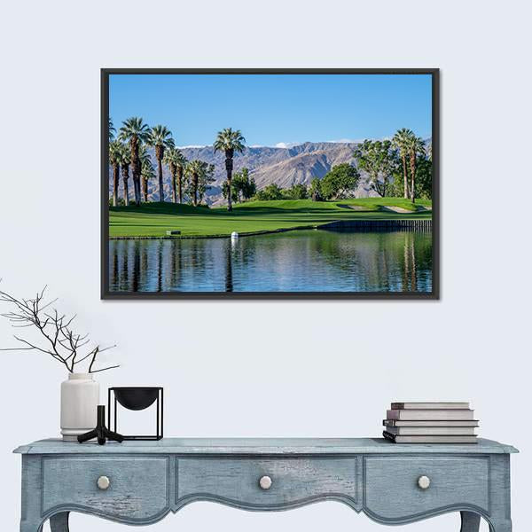 Golf Course In Palm Desert Canvas Wall Art-3 Horizontal-Gallery Wrap-25" x 16"-Tiaracle