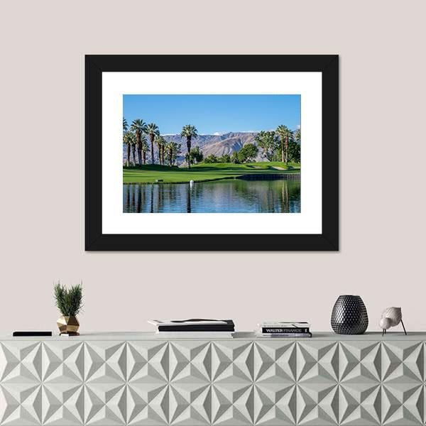Golf Course In Palm Desert Canvas Wall Art-3 Horizontal-Gallery Wrap-25" x 16"-Tiaracle
