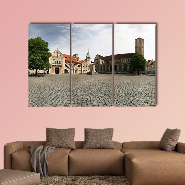 Dankwarderode Castle Canvas Wall Art-3 Horizontal-Gallery Wrap-25" x 16"-Tiaracle