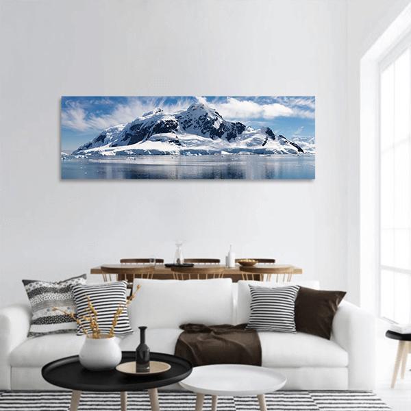 Paradise Bay In Antarctica Panoramic Canvas Wall Art-1 Piece-36" x 12"-Tiaracle