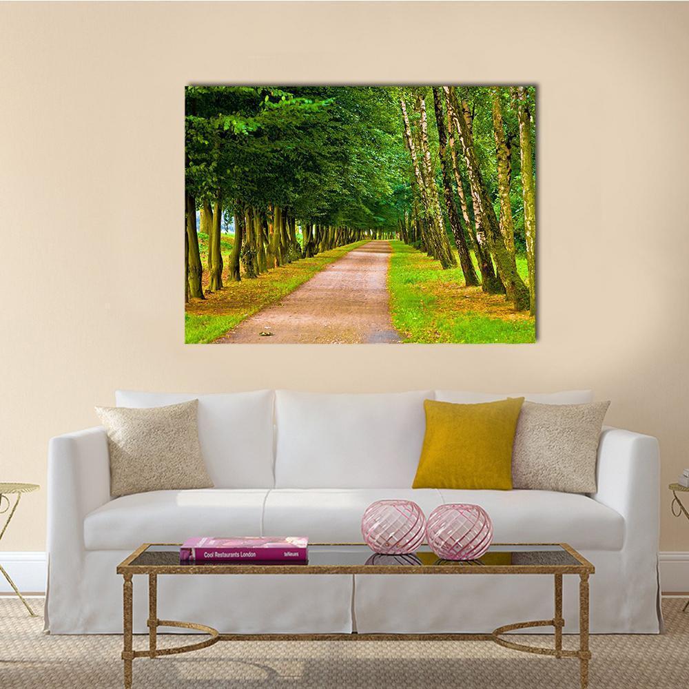 Park In Spring Time Canvas Wall Art-1 Piece-Gallery Wrap-48" x 32"-Tiaracle