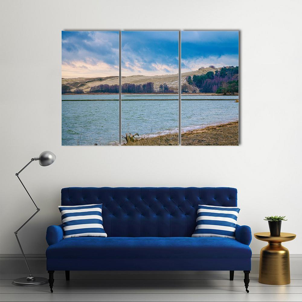 Parnidis Dune In Winter Lithuania Canvas Wall Art-3 Horizontal-Gallery Wrap-37" x 24"-Tiaracle