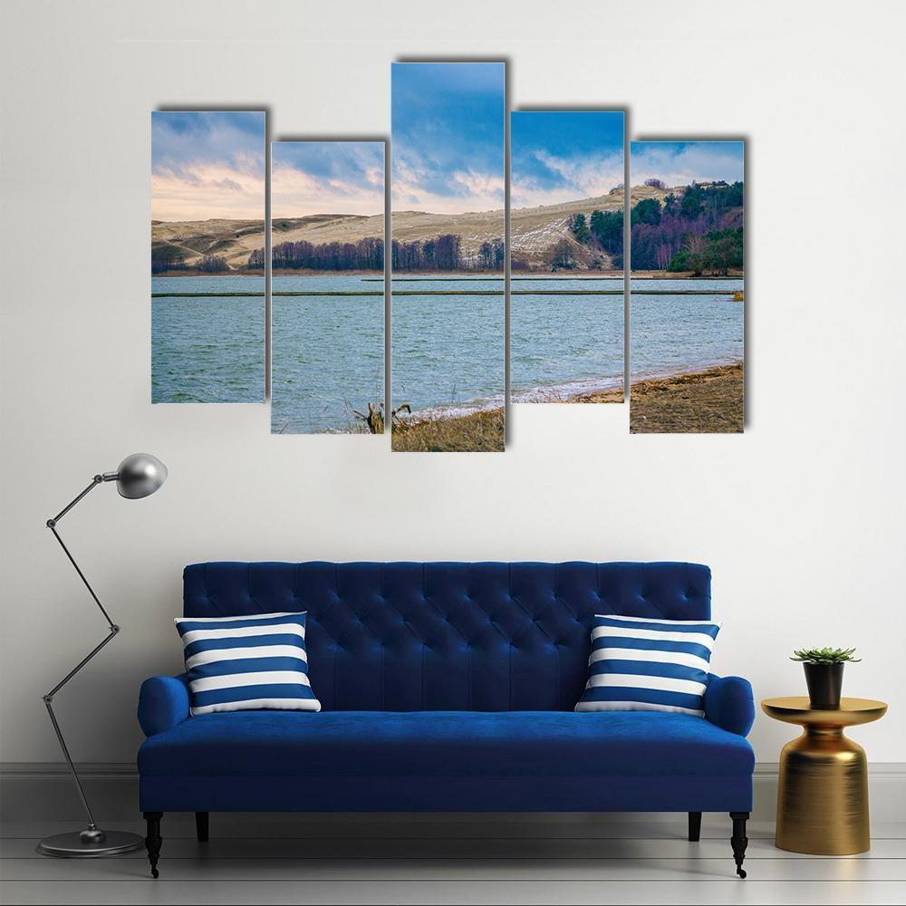 Parnidis Dune In Winter Lithuania Canvas Wall Art-3 Horizontal-Gallery Wrap-25" x 16"-Tiaracle