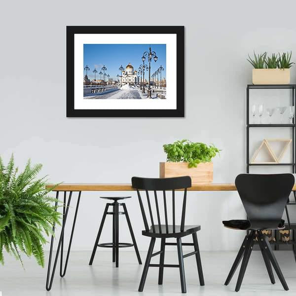 Patriarch Bridge In Winter Canvas Wall Art-3 Horizontal-Gallery Wrap-25" x 16"-Tiaracle