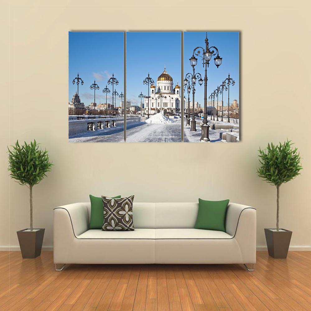Patriarch Bridge In Winter Canvas Wall Art-3 Horizontal-Gallery Wrap-37" x 24"-Tiaracle