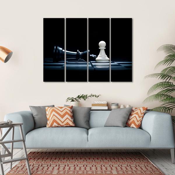 Pawn & The Won King Canvas Wall Art-4 Horizontal-Gallery Wrap-34" x 24"-Tiaracle