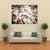 Peach Blossom Covered In Snow Canvas Wall Art-5 Horizontal-Gallery Wrap-22" x 12"-Tiaracle