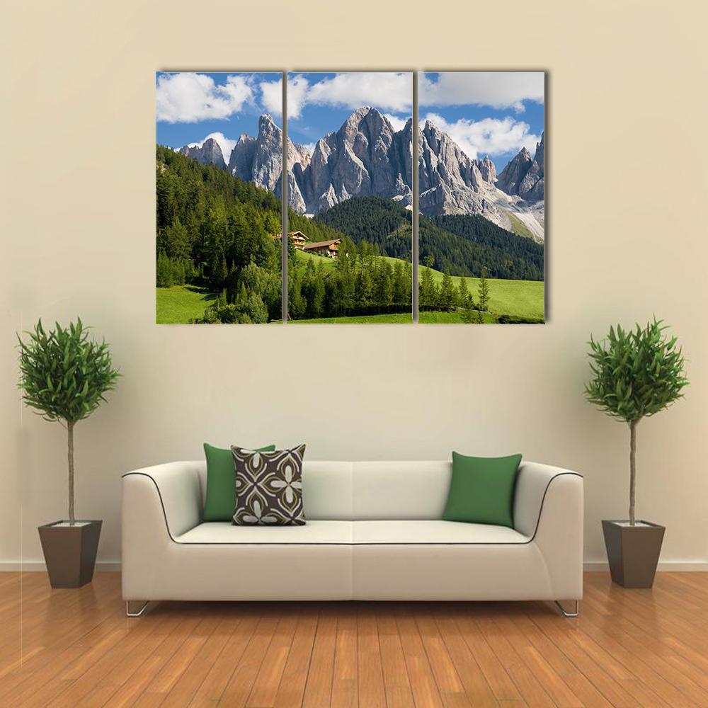 Peaks Of The Odle Group Canvas Wall Art-3 Horizontal-Gallery Wrap-37" x 24"-Tiaracle