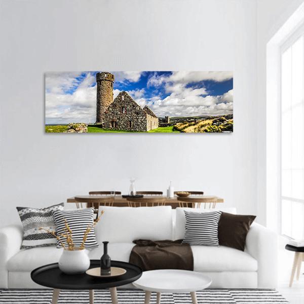 Peel Castle Tower Panoramic Canvas Wall Art-1 Piece-36" x 12"-Tiaracle