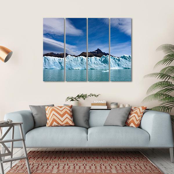 Perito Moreno Glacier And Andes Mountains Canvas Wall Art-4 Horizontal-Gallery Wrap-34" x 24"-Tiaracle