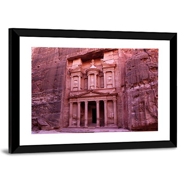 Petra Built in Jordan Canvas Wall Art-3 Horizontal-Gallery Wrap-25" x 16"-Tiaracle