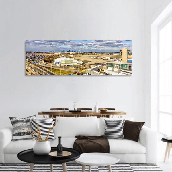 Philadelphia City View Panoramic Canvas Wall Art-1 Piece-36" x 12"-Tiaracle