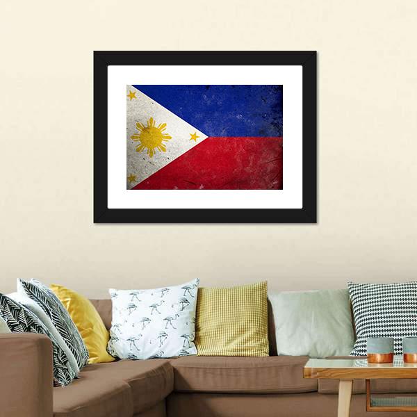 Philippines Flag Canvas Wall Art-3 Horizontal-Gallery Wrap-25" x 16"-Tiaracle