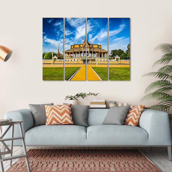 Phnom Penh Royal Palace Complex In Cambodia Canvas Wall Art-4 Horizontal-Gallery Wrap-34" x 24"-Tiaracle