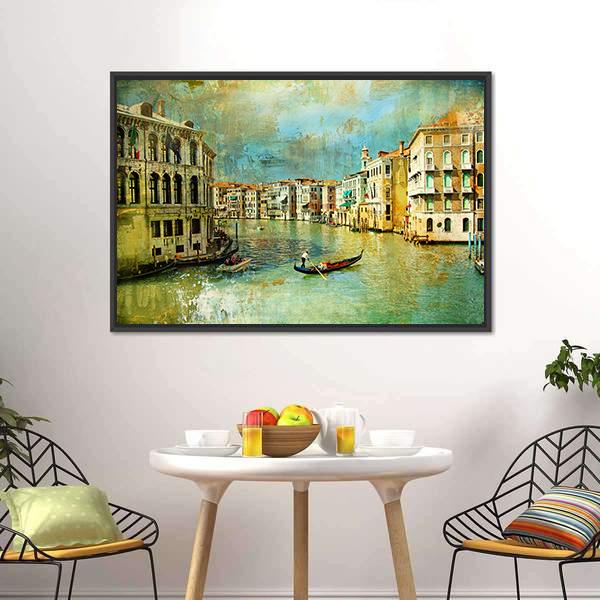 Pictorial Venice Canvas Wall Art-3 Horizontal-Gallery Wrap-25" x 16"-Tiaracle
