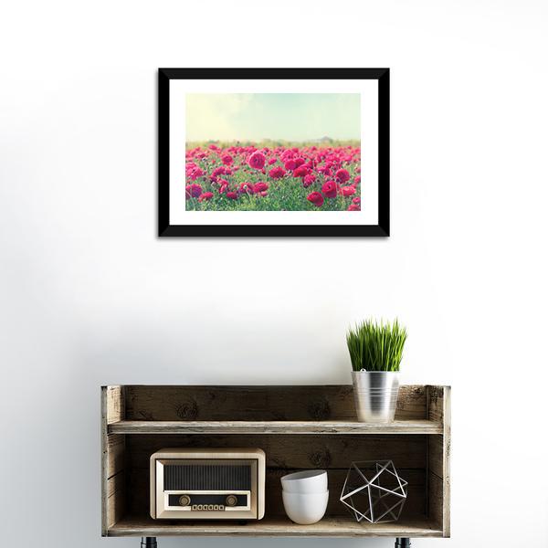 Pink Flowers In Spring Canvas Wall Art-3 Horizontal-Gallery Wrap-25" x 16"-Tiaracle