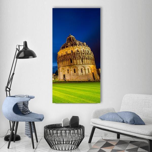 Pisa Tower In Italy Vertical Canvas Wall Art-1 Vertical-Gallery Wrap-12" x 24"-Tiaracle