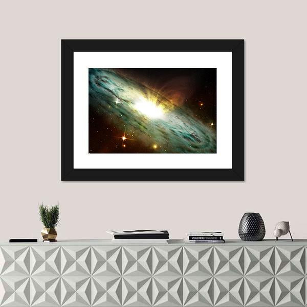Planetary Nebula In Deep Space Canvas Wall Art-1 Piece-Framed Print-20" x 16"-Tiaracle