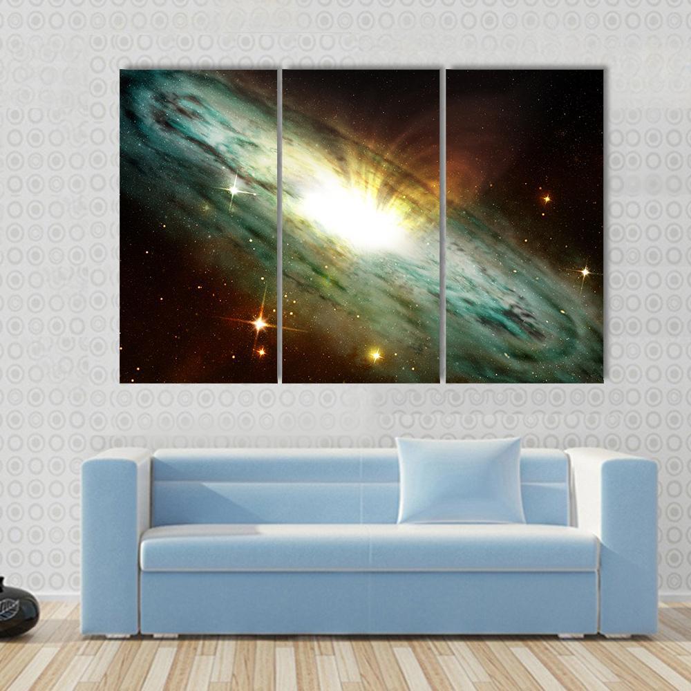Planetary Nebula In Deep Space Canvas Wall Art-3 Horizontal-Gallery Wrap-37" x 24"-Tiaracle
