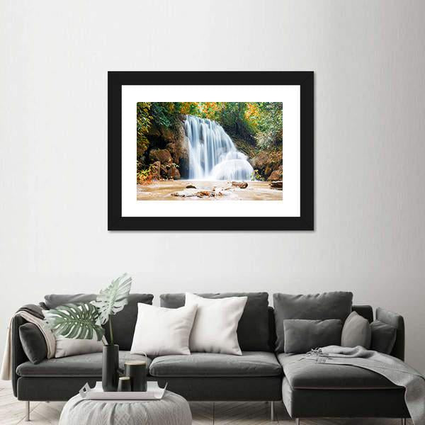 Planthong Waterfall Canvas Wall Art-3 Horizontal-Gallery Wrap-25" x 16"-Tiaracle