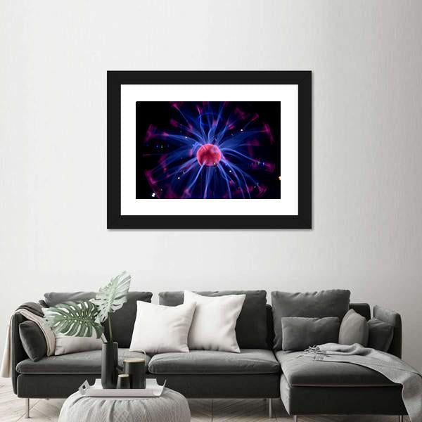 Plasma Tesla Reactor Orb Canvas Wall Art-3 Horizontal-Gallery Wrap-25" x 16"-Tiaracle