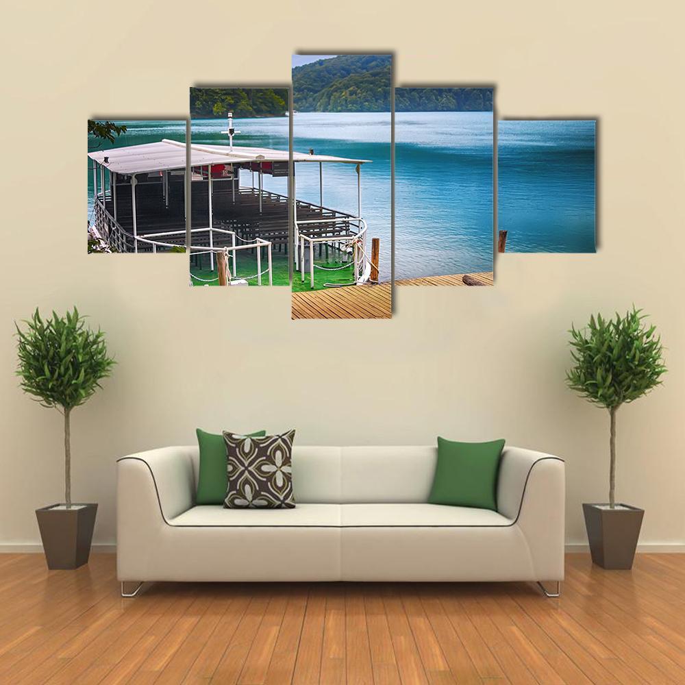Plitvice Lakes Of Croatia Canvas Wall Art-5 Star-Gallery Wrap-62" x 32"-Tiaracle