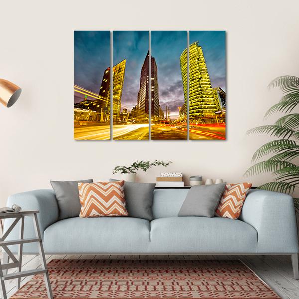 Potsdamer Platz In The City Center Of Berlin Canvas Wall Art-4 Horizontal-Gallery Wrap-34" x 24"-Tiaracle