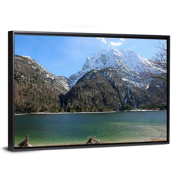 Predil Lake In Northern Italy Canvas Wall Art-3 Horizontal-Gallery Wrap-25" x 16"-Tiaracle