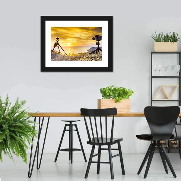 Professional Cameras Panoramic Canvas Wall Art-1 Piece-36" x 12"-Tiaracle