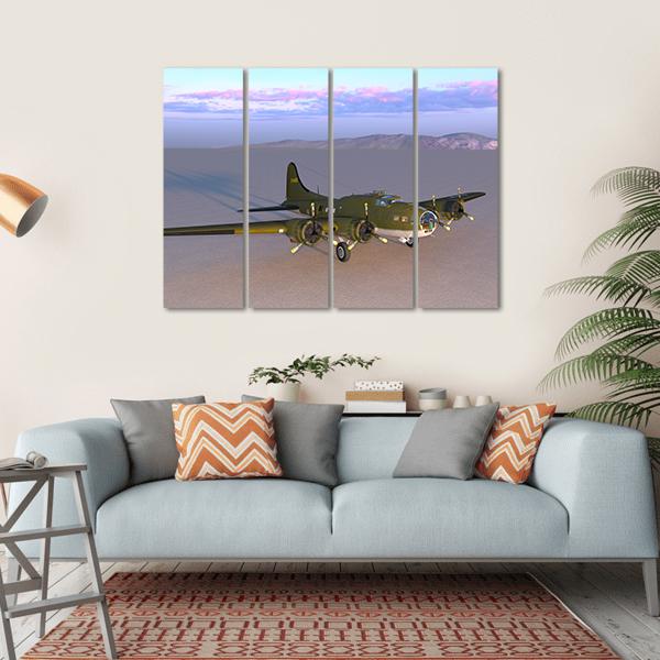 Propeller Fighter Canvas Wall Art-1 Piece-Gallery Wrap-36" x 24"-Tiaracle