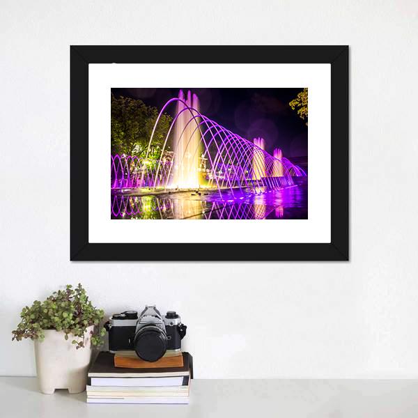 Purple Fountains Canvas Wall Art-5 Horizontal-Gallery Wrap-22" x 12"-Tiaracle