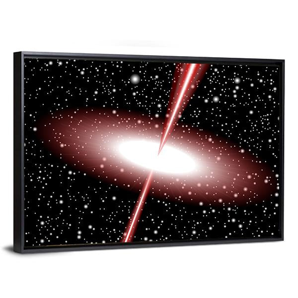 Quasar Red Vector Canvas Wall Art-5 Horizontal-Gallery Wrap-22" x 12"-Tiaracle