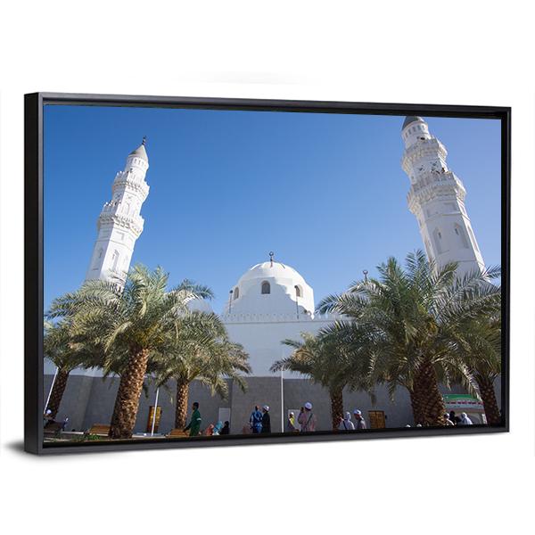 Quba Mosque Medinah Canvas Wall Art-5 Horizontal-Gallery Wrap-22" x 12"-Tiaracle