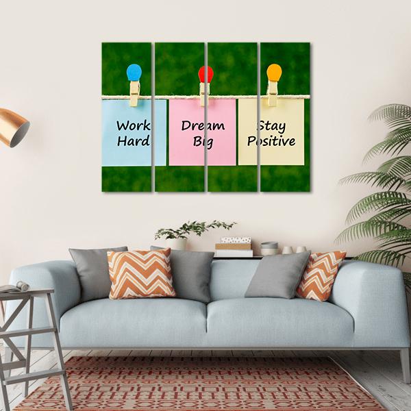 Motivational Quote Canvas Wall Art-4 Horizontal-Gallery Wrap-34" x 24"-Tiaracle