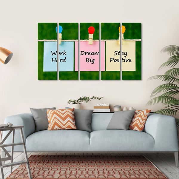 Motivational Quote Canvas Wall Art-5 Horizontal-Gallery Wrap-22" x 12"-Tiaracle