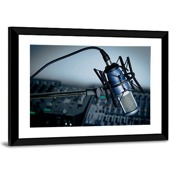 Radio Recording Studio Canvas Wall Art-3 Horizontal-Gallery Wrap-25" x 16"-Tiaracle
