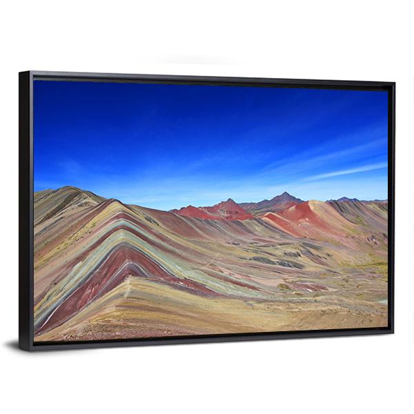 Rainbow Mountain In Peru Canvas Wall Art-3 Horizontal-Gallery Wrap-25" x 16"-Tiaracle