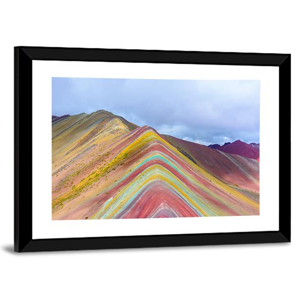 Rainbow Mountain Peru Canvas Wall Art-5 Horizontal-Gallery Wrap-22" x 12"-Tiaracle