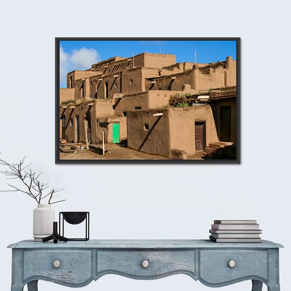 Ranchos De Taos In New Mexico Canvas Wall Art-1 Piece-Floating Frame-24" x 16"-Tiaracle