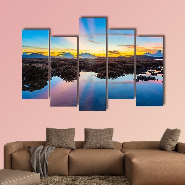 Rawai Beach Phuket Island In Thailand Canvas Wall Art-5 Pop-Gallery Wrap-47" x 32"-Tiaracle