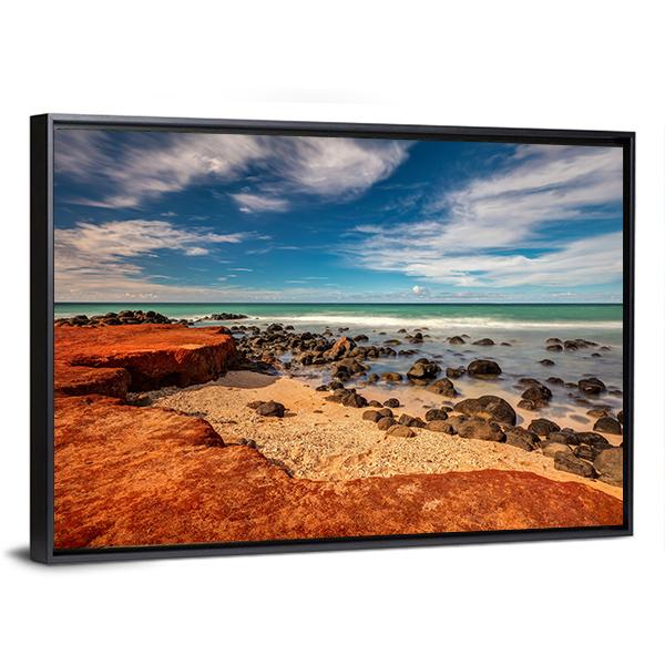 Red Dirt At Baby Beach Panoramic Canvas Wall Art-1 Piece-36" x 12"-Tiaracle