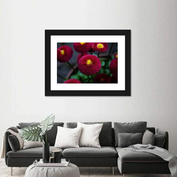 Red Flowers In Apot Canvas Wall Art-3 Horizontal-Gallery Wrap-25" x 16"-Tiaracle
