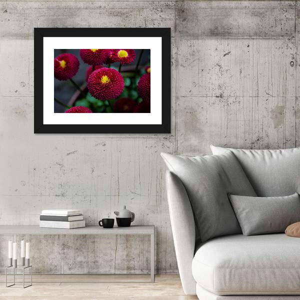 Red Flowers In Apot Canvas Wall Art-3 Horizontal-Gallery Wrap-25" x 16"-Tiaracle