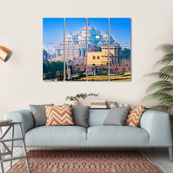 Red Fort In Old Delhi Canvas Wall Art-4 Horizontal-Gallery Wrap-34" x 24"-Tiaracle