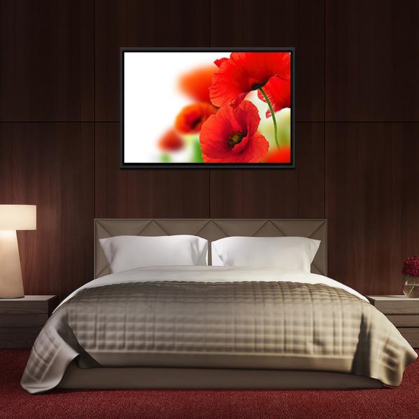 Red Poppies Canvas Wall Art-3 Horizontal-Gallery Wrap-25" x 16"-Tiaracle