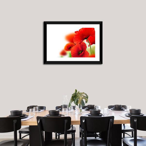 Red Poppies Canvas Wall Art-3 Horizontal-Gallery Wrap-25" x 16"-Tiaracle