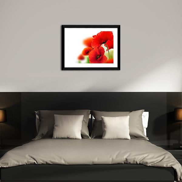 Red Poppies Canvas Wall Art-3 Horizontal-Gallery Wrap-25" x 16"-Tiaracle