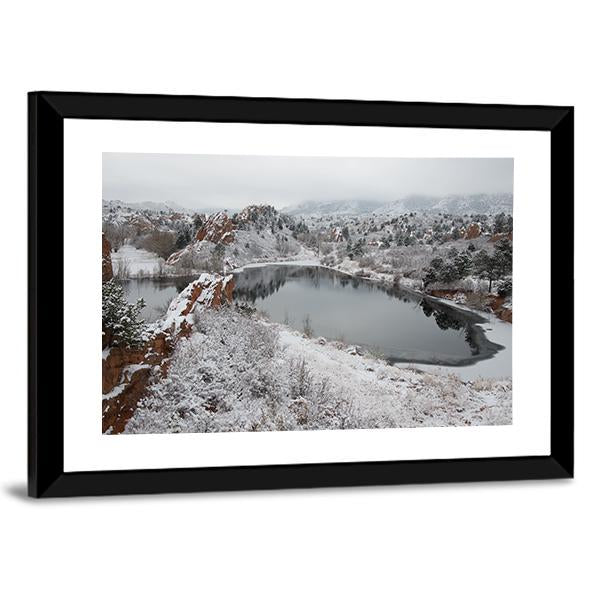 Red Rock Canyon After A Fresh Snowfall Canvas Wall Art-3 Horizontal-Gallery Wrap-25" x 16"-Tiaracle